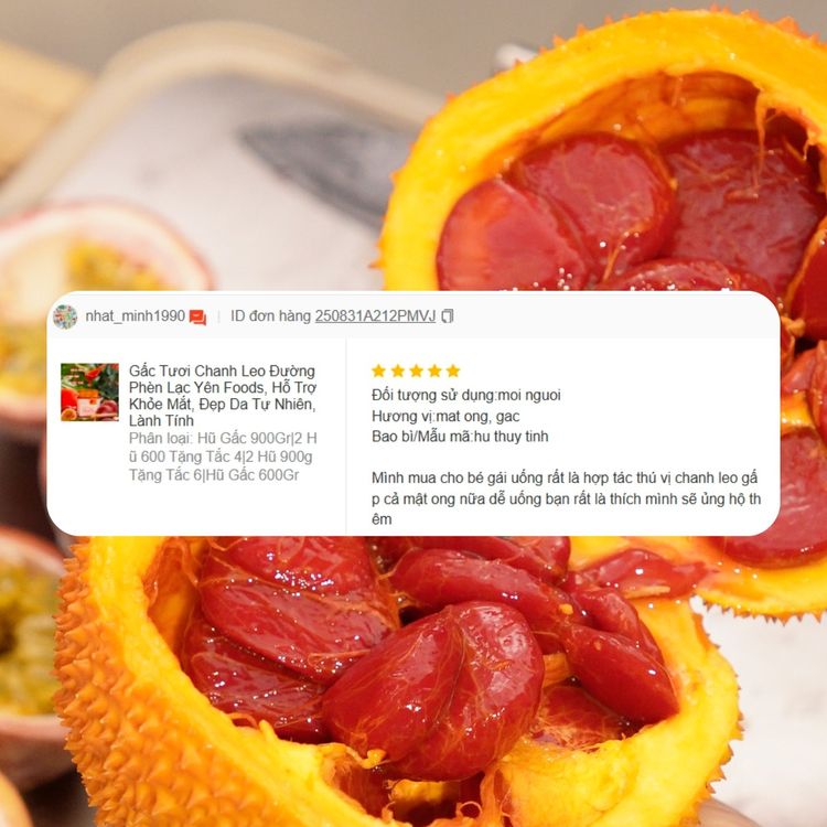 Đánh giá khách hàng Gấc Chanh Dây