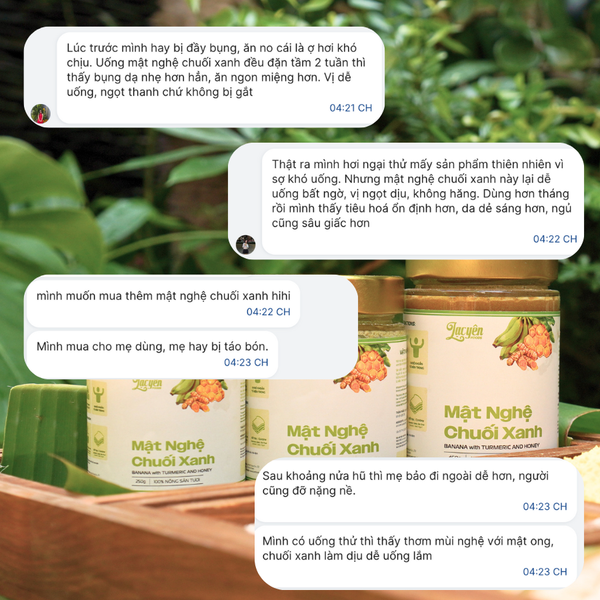 Đánh giá khách hàng Mật Nghệ Chuối Xanh