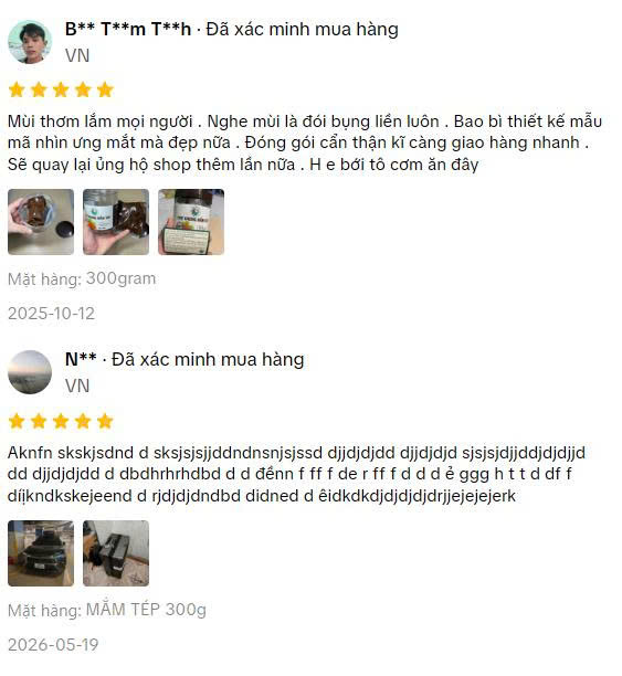 Ảnh đánh giá thịt chưng mắm tép