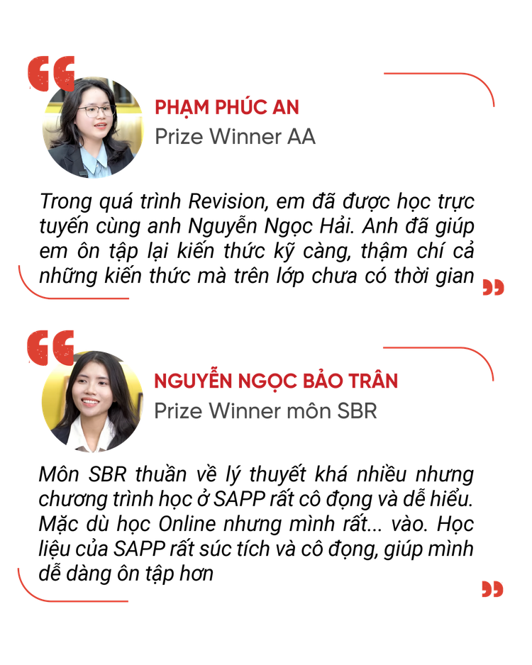 Cảm nhận của Phạm Phúc An (Prize Winner AA) và Nguyễn Ngọc Bảo Trân (Prize Winner SBR)