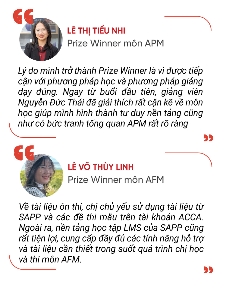 Cảm nhận của Lê Thị Tiểu Nhi (Prize Winner APM) và Lê Võ Thùy Linh (Prize Winner AFM)