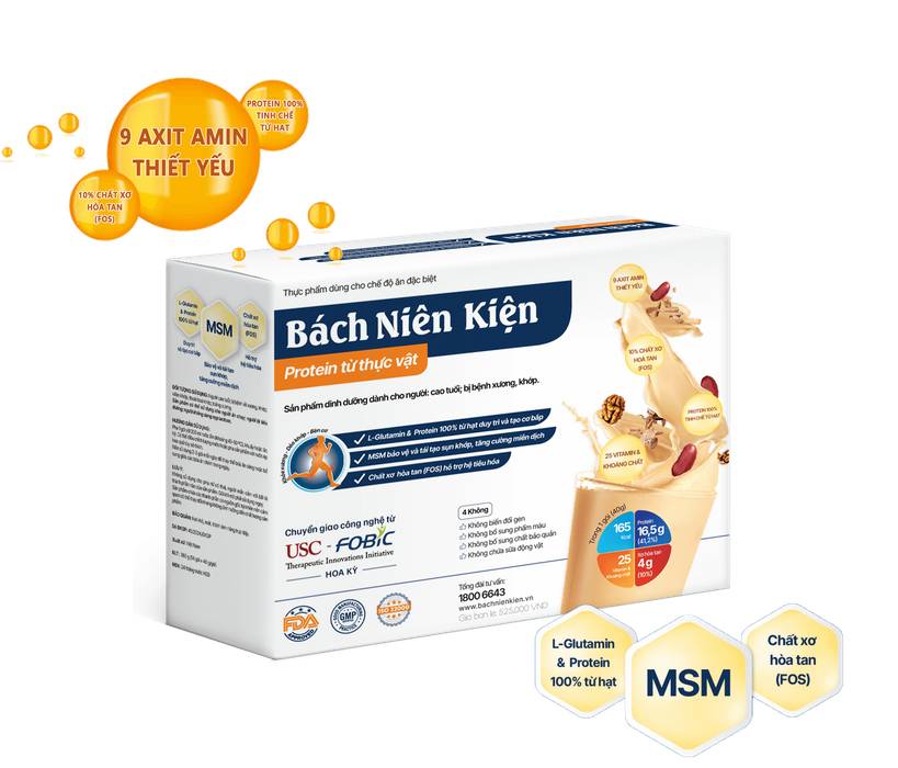 Hộp Protein Bách Niên Kiện 100% Tinh Chế Từ Thực Vật