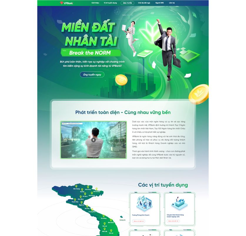 Landing page giới thiệu