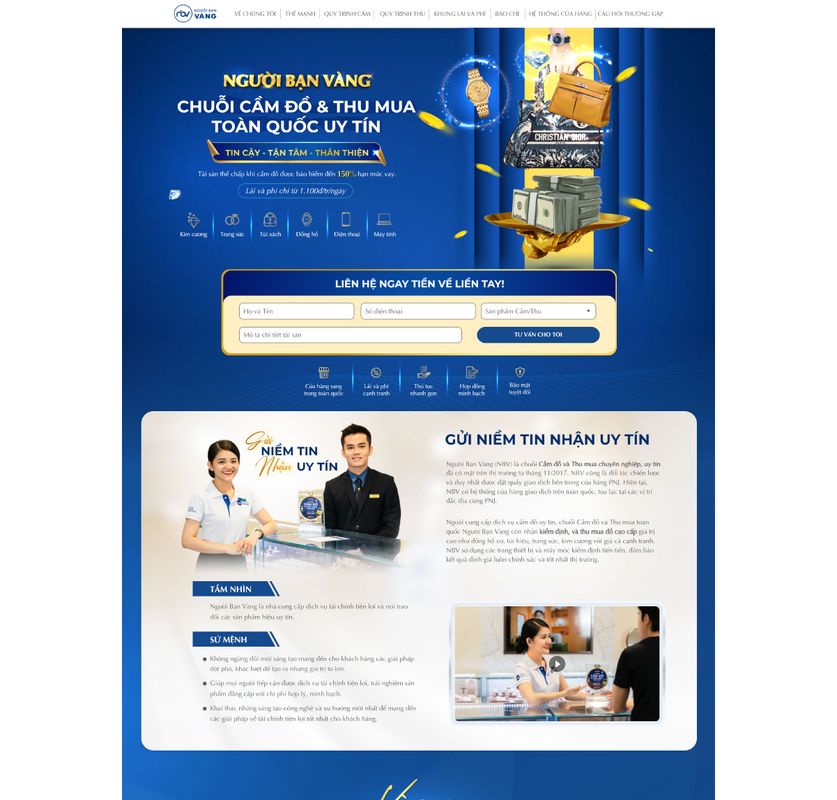 Landing page thu lead