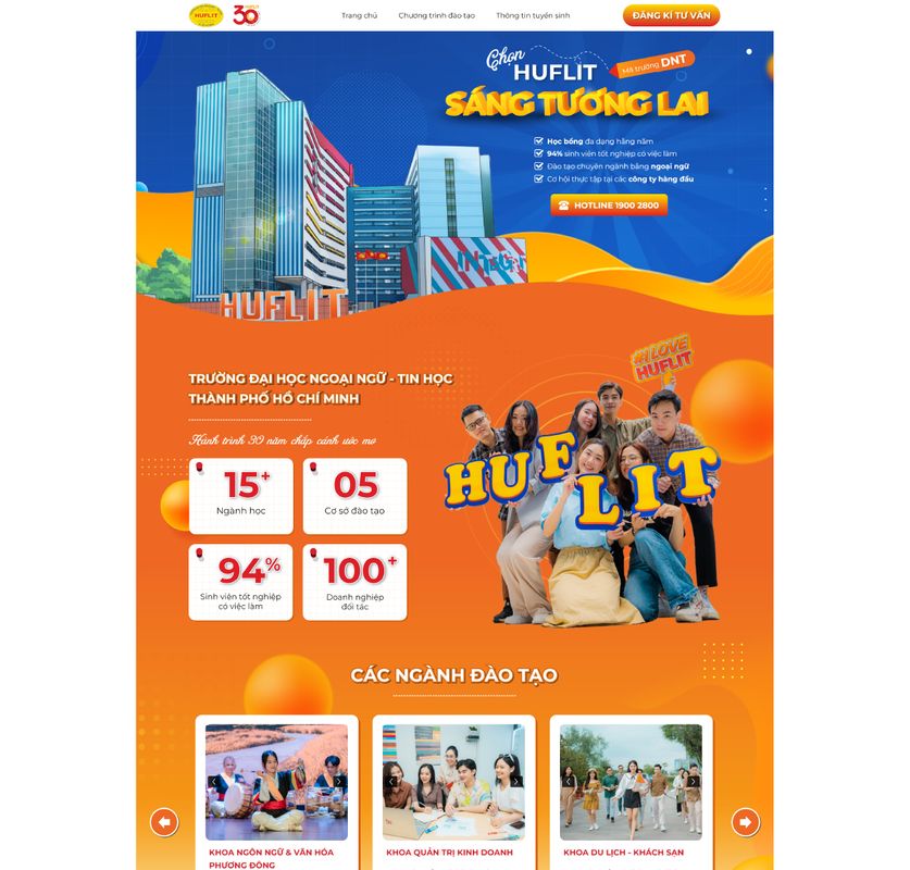 Landing page giới thiệu