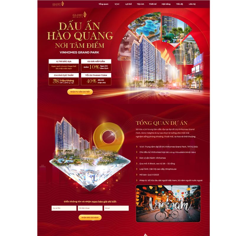 Landing page thu lead