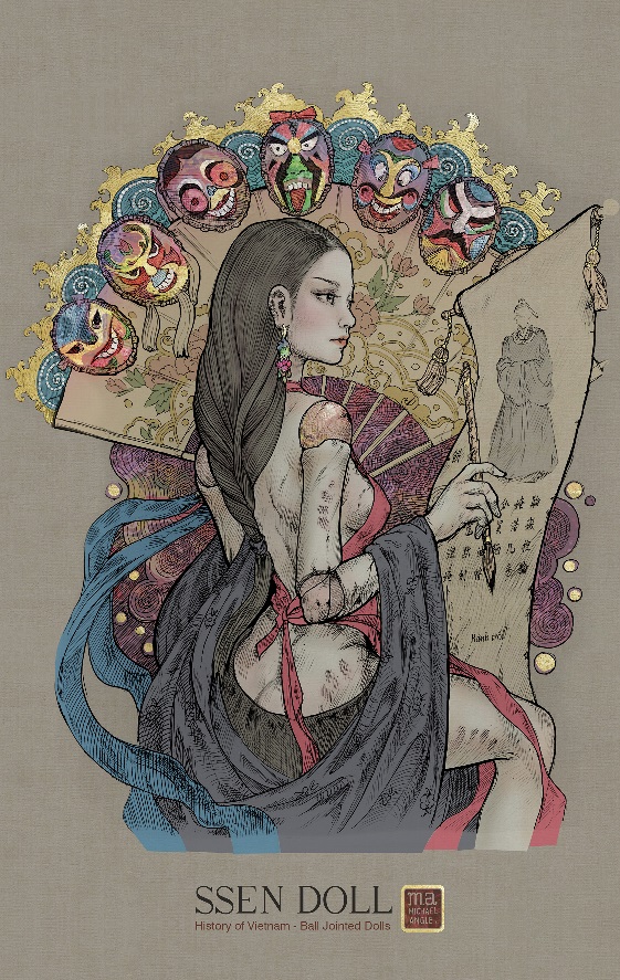 Tranh Hồ Xuân Hương của Michael Angle
