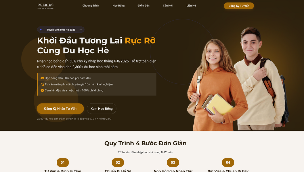 Mẫu Landing page tạo bởi AI