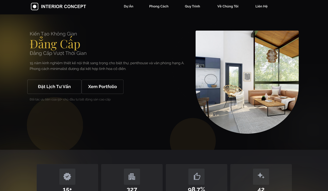 Mẫu Landing page tạo bởi AI