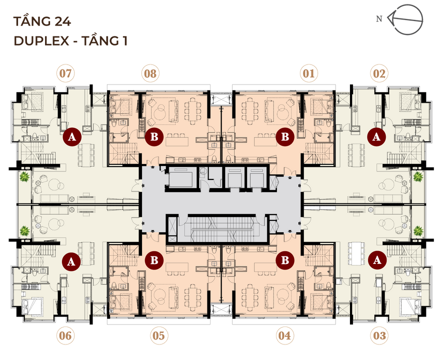 Sơ đồ TẦNG DUPLEX 1