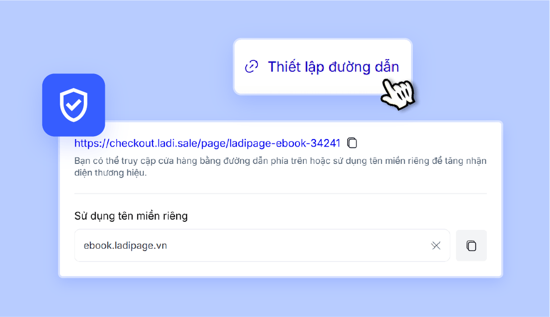Thiết lập đường dẫn cho cửa hàng trực tuyến