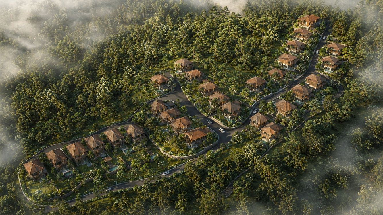 Cảnh quan thật tại làng dưỡng lão Bảo Lộc