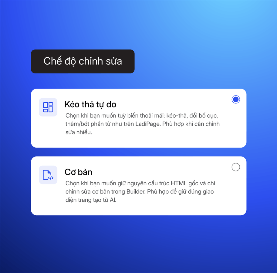 Chọn chế độ
