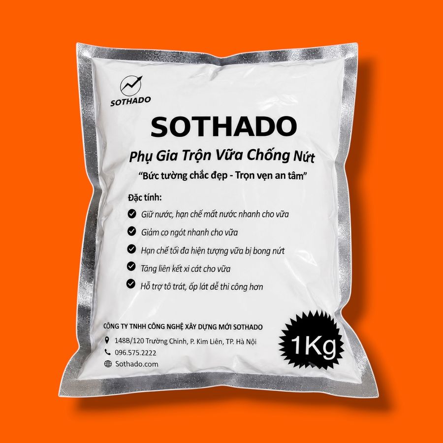 Hình hướng dẫn Phụ gia SOTHADO tại công trường